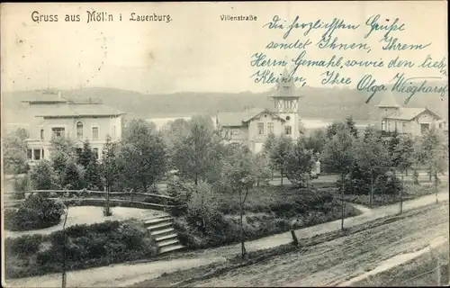 Ak Mölln im Herzogtum Lauenburg, Villenstraße