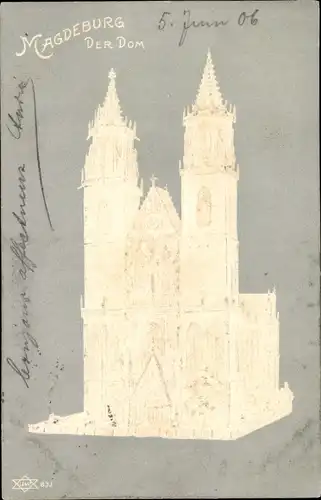 Relief Ak Magdeburg an der Elbe, Dom