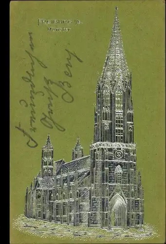 Präge Ak Freiburg im Breisgau, Münster