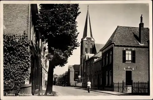 Ak Terborg Gelderland, Hoofdstraat met R. K. Kerk