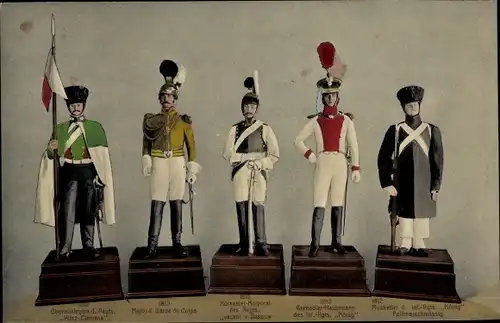 Ak Dresden, Königliche Arsenalsammlung, Regimentsuniformen 1812