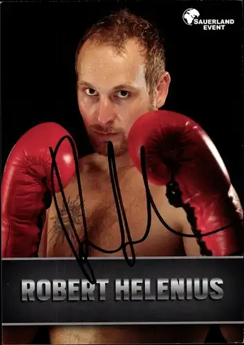 Autogrammkarte Boxer Robert Helenius, Autogramm