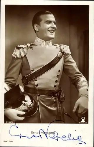 Ak Schauspieler Ernst Verebes, Portrait in Uniform, Ross Verlag 3568/2