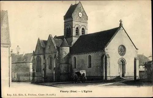 Ak Fleury Oise, Kirche