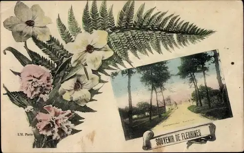 Passepartout Ak Fleurines Oise, Eine Straße