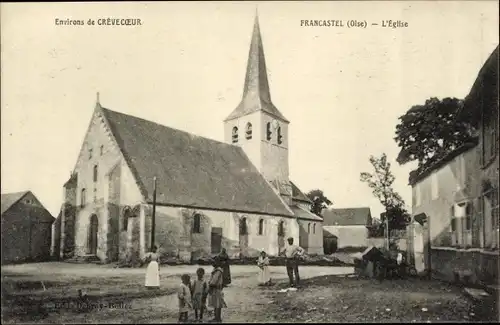 Postkarte Francastel-Oise, Kirche