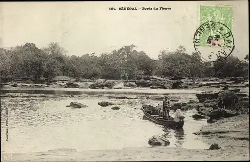 Ak Senegal, Flussufer, Boot