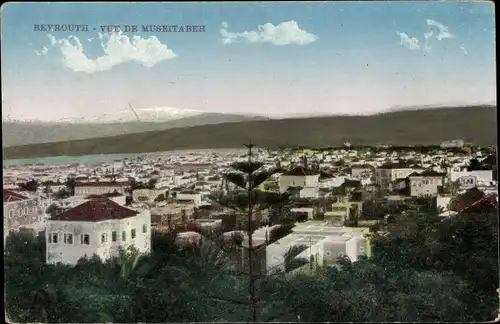 Ak Beirut Beirut Libanon, Blick auf Museitabeh