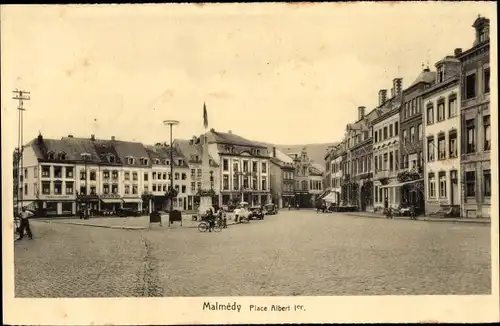 Ak Malmédy Wallonien Lüttich, Place Albert 1er