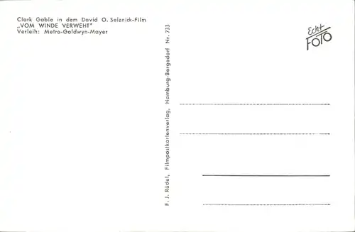 Ak Schauspieler Clark Gable,  vom Winde verweht, Zigarette, Spielkarten