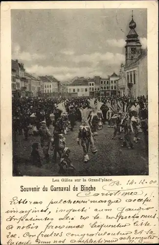 Ak Binche Wallonien Hennegau, Les Gilles sur la Grand'place