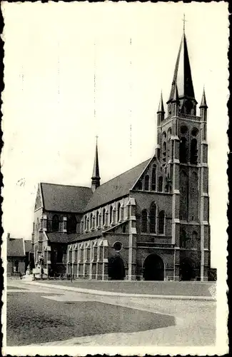 Ak Comines Wallonien Hennegau, Kirche