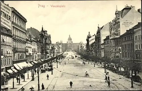 Ak Praha Prag Tschechien, Wenzelsplatz