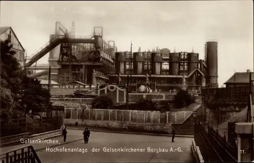 Ak Gelsenkirchen im Ruhrgebiet, Hochofenanlage der Gelsenkirchener Bergbau A.-G.