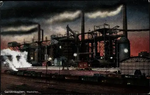 Ak Gelsenkirchen im Ruhrgebiet, Hochöfen