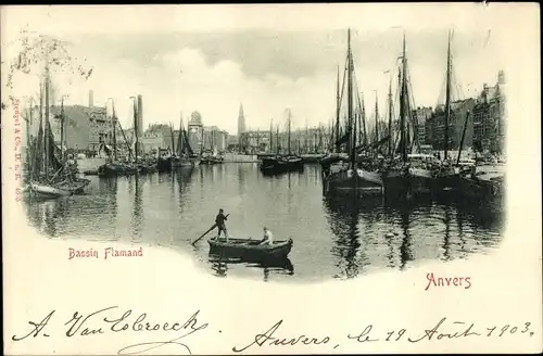 Ak Anvers Antwerpen Flandern, Bassin Flamand