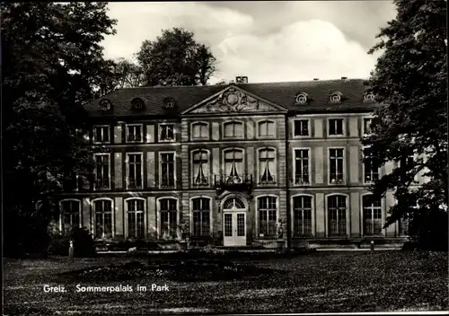 Ak Greiz im Vogtland, Sommerpalais, Park