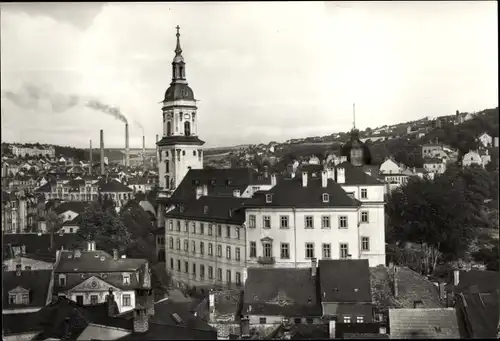 Ak Greiz im Vogtland, Unteres Schloss und Stadtkirche