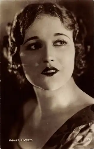 Ak Schauspielerin Agnes Ayres, Portrait