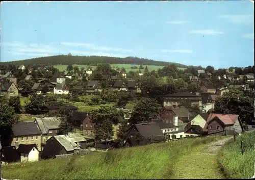 Ak Seiffen im Erzgebirge, Blick zum Schwartenberg