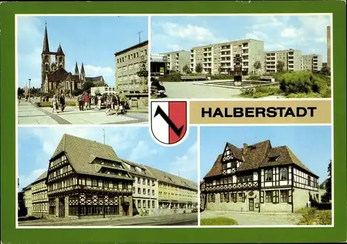 Ak Halberstadt am Harz, Hotel St. Florian, Hermann-Matern-Ring, Gleimhaus