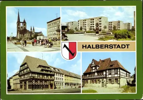 Ak Halberstadt am Harz, Hotel St. Florian, Hermann-Matern-Ring, Gleimhaus