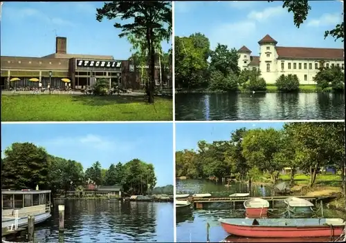 Ak Neuglobsow Stechlin Brandenburg, FDGB Erholungszentrum, Urlauberrestaurant