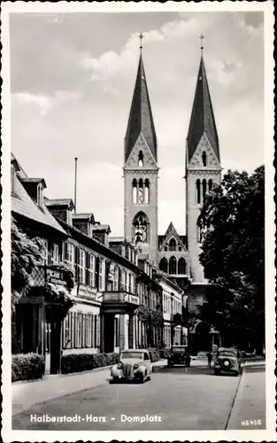 Ak Halberstadt Sachsen Anhalt, Domplatz