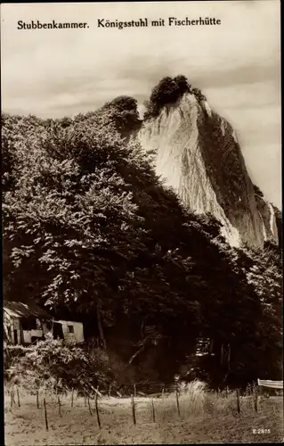 Ak Stubbenkammer Sassnitz auf Rügen, Königsstuhl, Fischerhütte