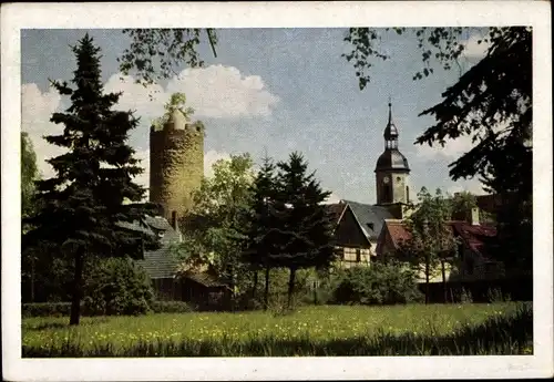 Ak Triptis in Thüringen, Blick vom Stadtpark