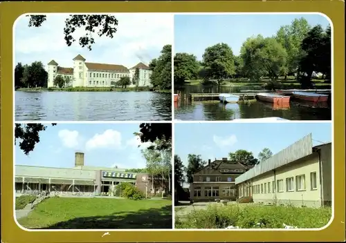 Ak Rheinsberg in der Mark, Schloss, Sanatorium Helmut Lehmann, Himmelpfort, FDGB-Heim Stechlin