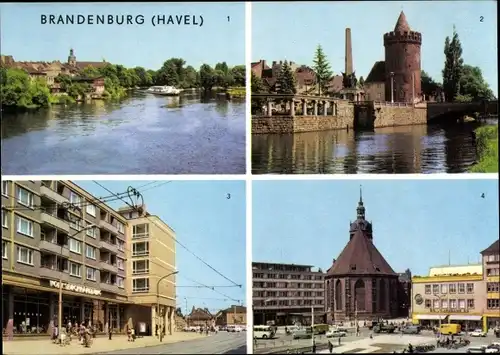 Ak Brandenburg an der Havel, Steinstraße, Steintor, Sowjetisches Ehrenmal, Molkenmarkt