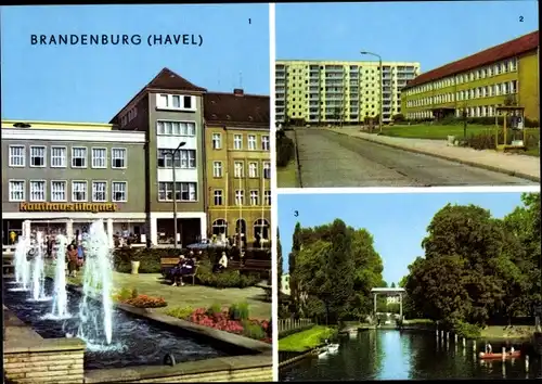 Ak Brandenburg an der Havel, Kaufhaus Magnet am Molkenmarkt, Stadtschleuse, Oberschule B. Brecht