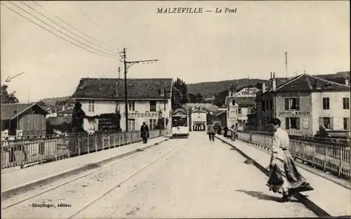 Ak Malzeville Meurthe et Moselle, Pont