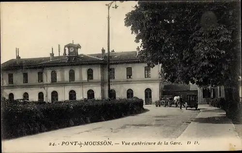 Ak Pont à Mousson Mussenbrück Lothringen Meurthe et Moselle, Bahnhof