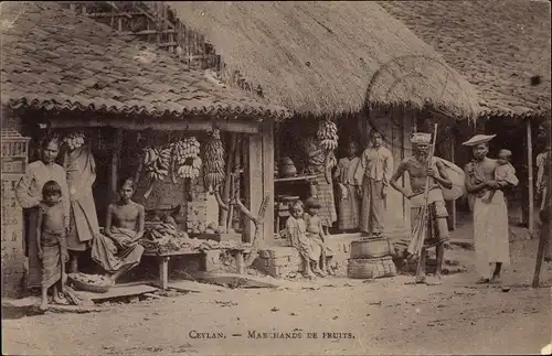 Ak Ceylon Sri Lanka, Marchands de Fruits
