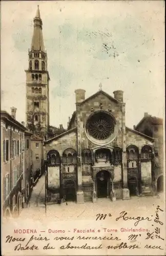 Ak Modena Emilia-Romagna, Duomo, Facciata e Torre Ghirlandina