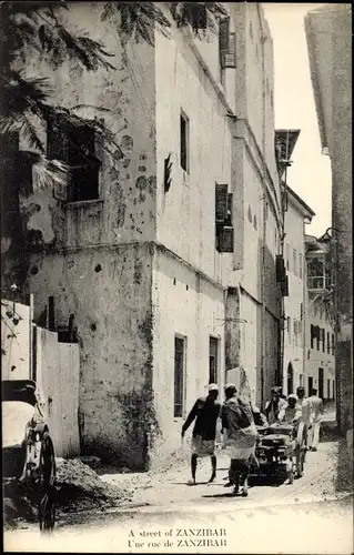 Ak Sansibar Tansania, A street, Einwohner