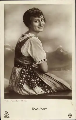 Ak Schauspielerin Eva May, Portrait, Nr. 209/2