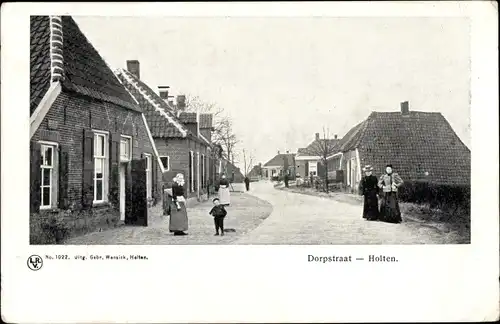 Ak Holten Overijssel Niederlande, Dorpstraat