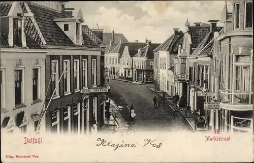 Ak Delfzijl Groningen, Marktstraat, Hotel Delfzijl