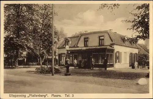 Ak Maarn Utrecht, Uitspanning Plattenberg, Tankstelle