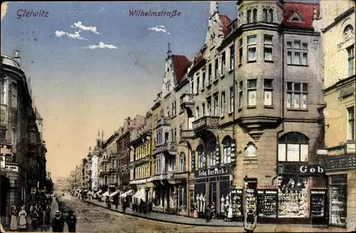 Ak Gliwice Gleiwitz Oberschlesien, Wilhelmstraße