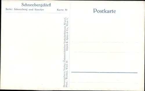 Ak Schneebergdörfl Niederösterreich, Dorfpartie