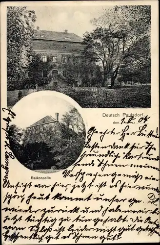 Ak Deutsch Paulsdorf Markersdorf in Sachsen, Herrenhaus