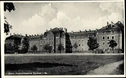 Ak Bautzen in der Oberlausitz, Ehemalige Husarenkaserne