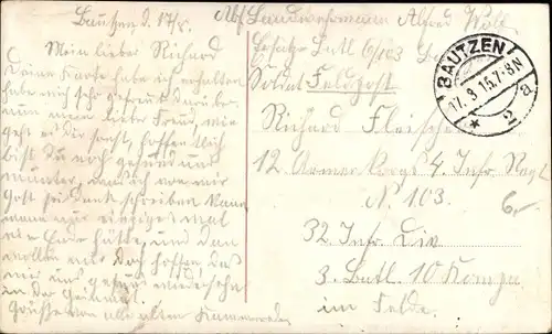 Ak Bautzen in der Oberlausitz, Teilansicht, Blick von der Kronprinzenbrücke