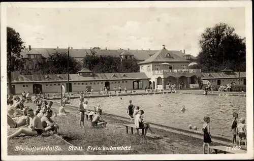 Ak Bischofswerda in Sachsen, Freibad