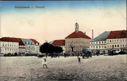Ak Bischofswerda in Sachsen, Altmarkt