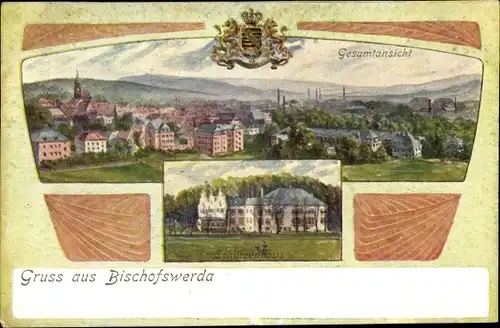 Wappen Ak Bischofswerda in Sachsen, Gesamtansicht